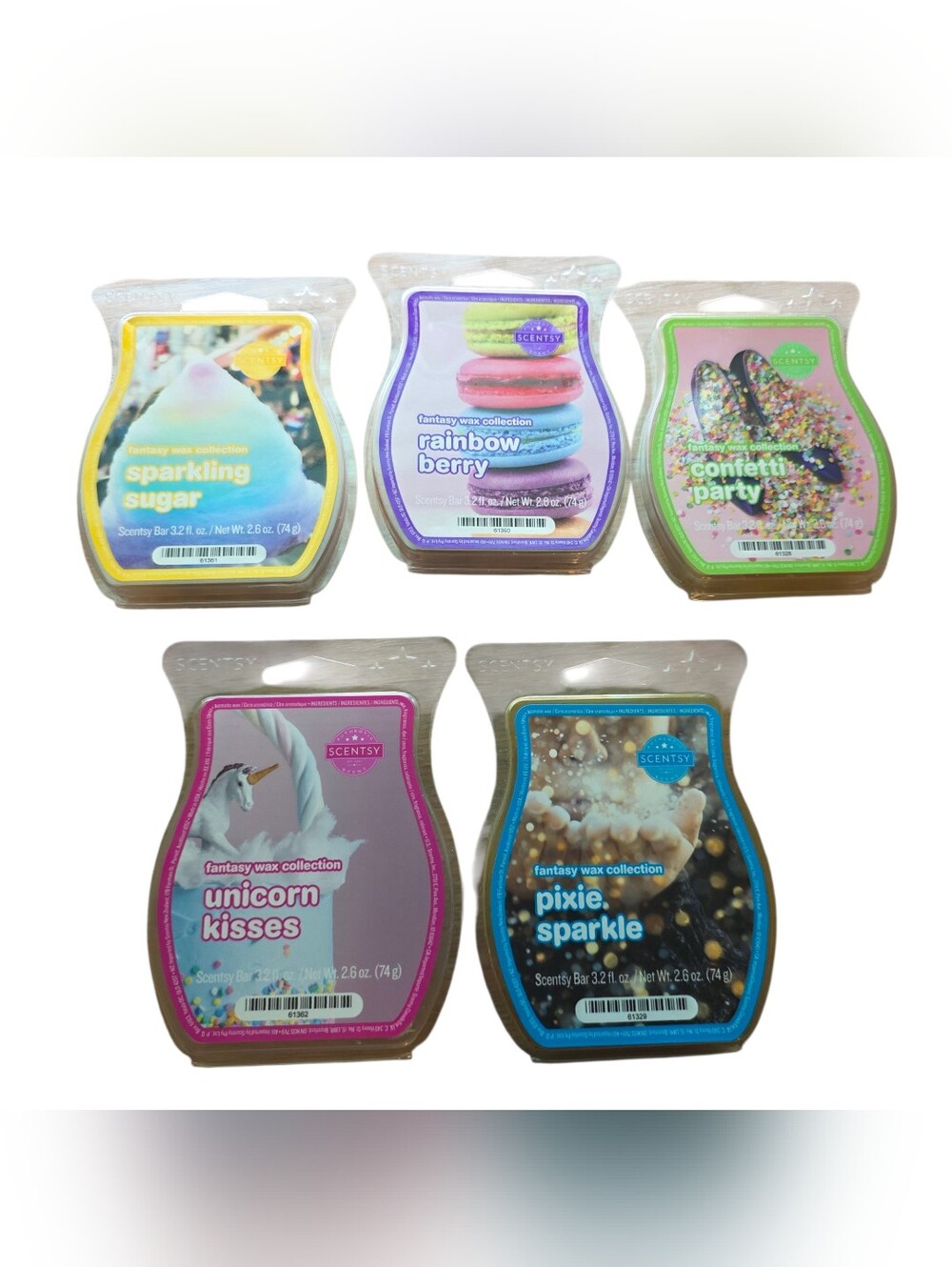 Scentsy Fantasy Wax Collection 5 Wax Bars